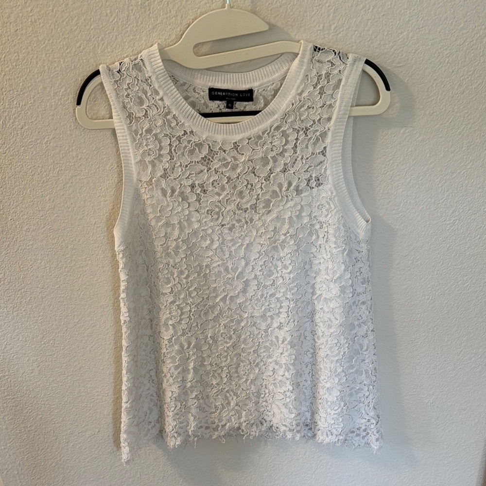 Generation Love White Lace Tank Top